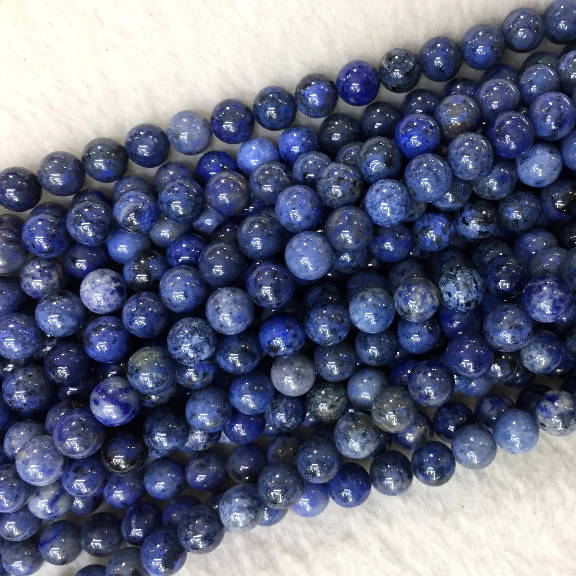 Veemake Blue Dumortierite DIY ожерелье браслет серьги натуральный кристалл драгоценный