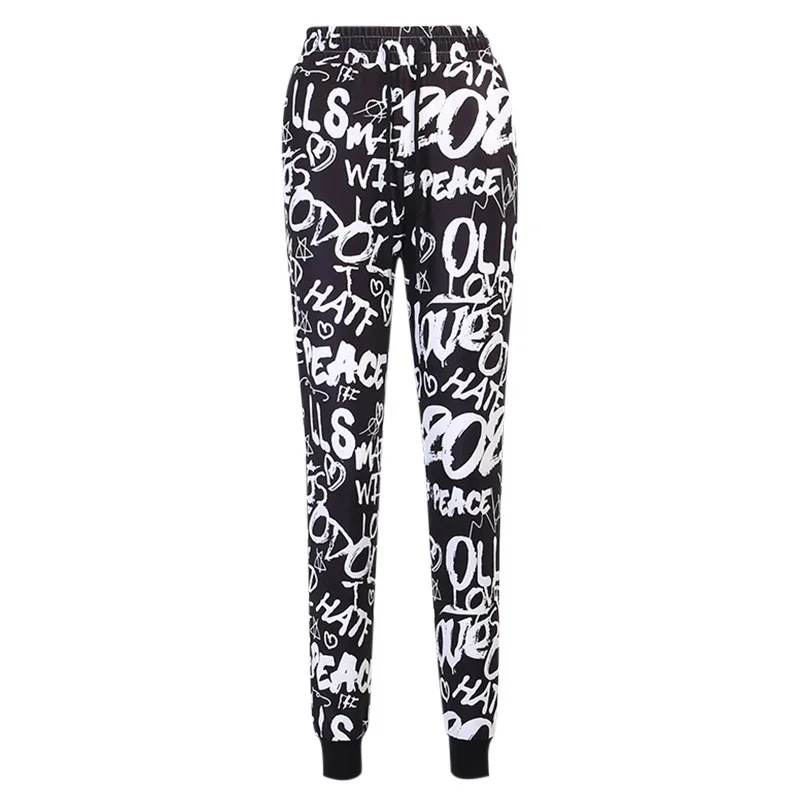 

Zoulv Skinny Street Casual Trousers Drawstring High Waist Streetwear Sweatpant Spring Fashion Letter Printed Women Sweat Pants