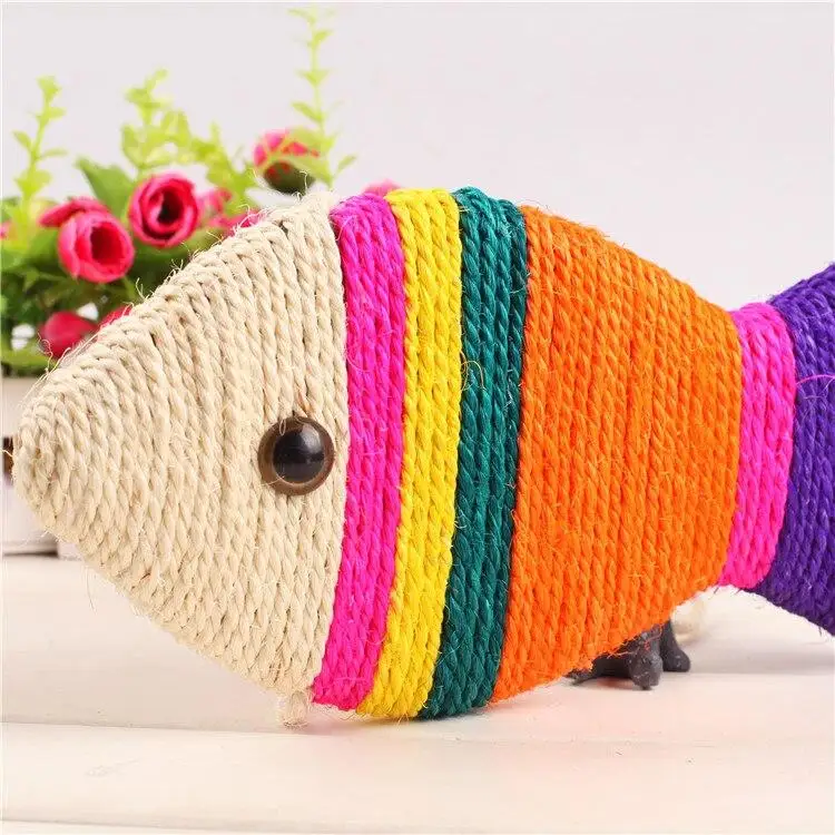 

Fish Puppy Kitten Scratch Board Toys Pet Products for Dog Cat Toy Natural Sisal Three-dimensional Supplies