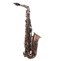 professional eb alto saxophone brass antique red copper e flat sax musical woodwind instrument with case mouthpiece accessories