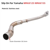 slip on for yamaha nmax 155 nmax125 n max155 125 motorcycle exhaust escape stainless steel scooter modified front mid link pipe