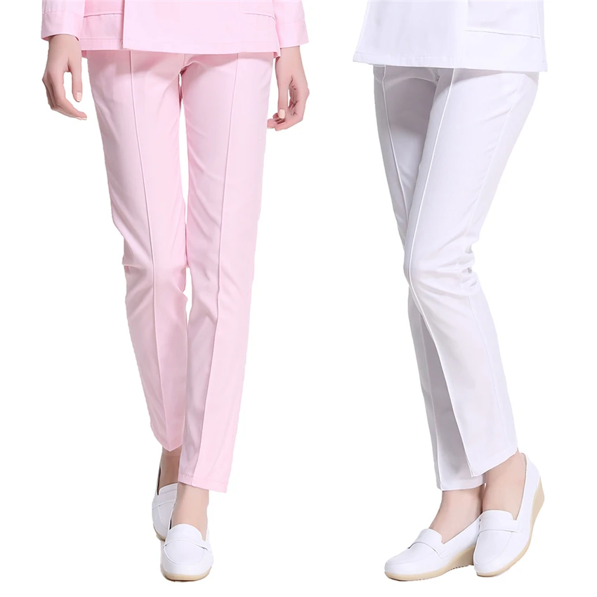 Medical Uniforms for Women Nurse Surgical Pant Hospital Doctors Scrub Work Wear Thin Solid Nursing Scrubs Pant Costumes