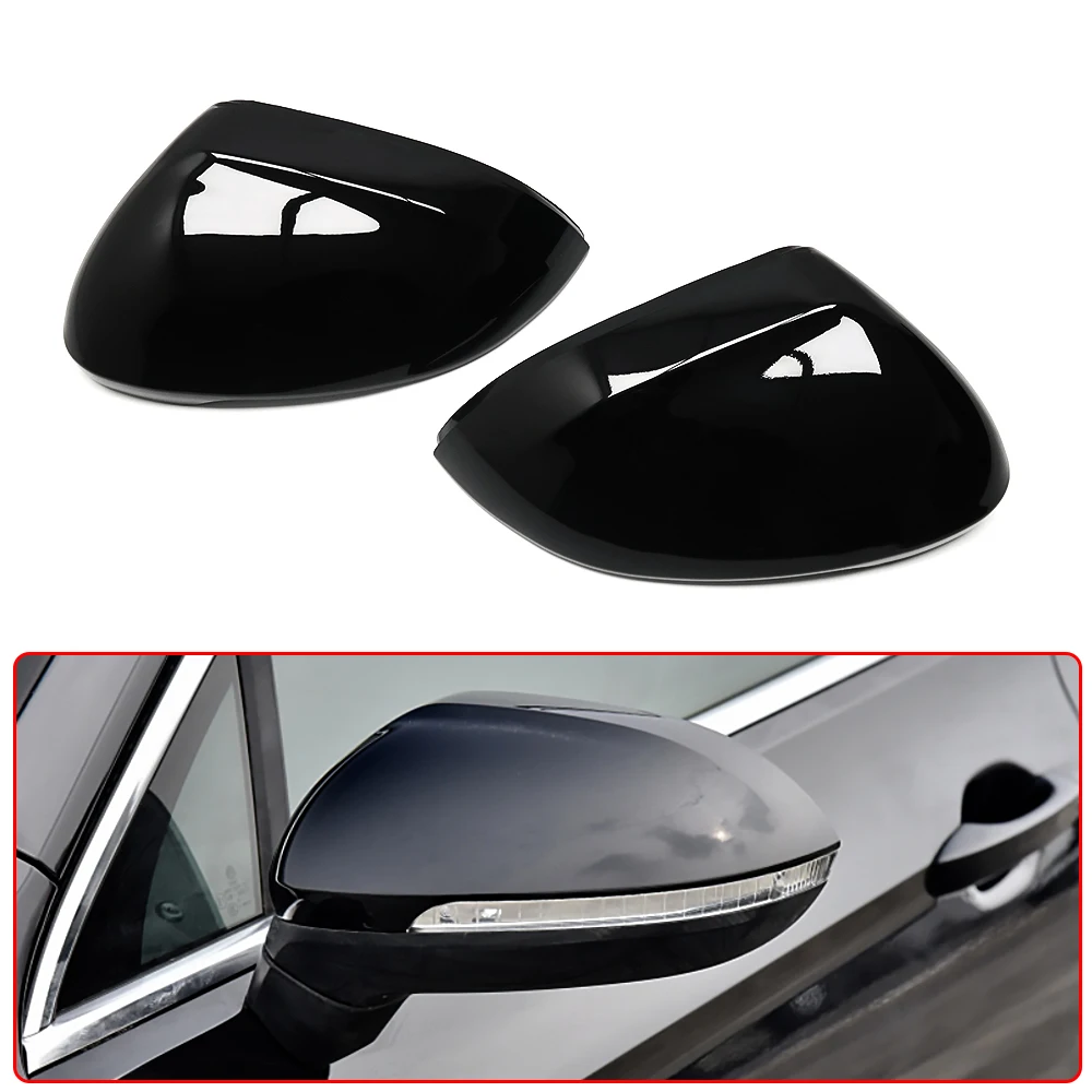 

Gloss Black Side Wing Rear View Rearview Mirror Cover Case Caps For VW Volkswagen Passat B8 Variant Arteon 2015-2020