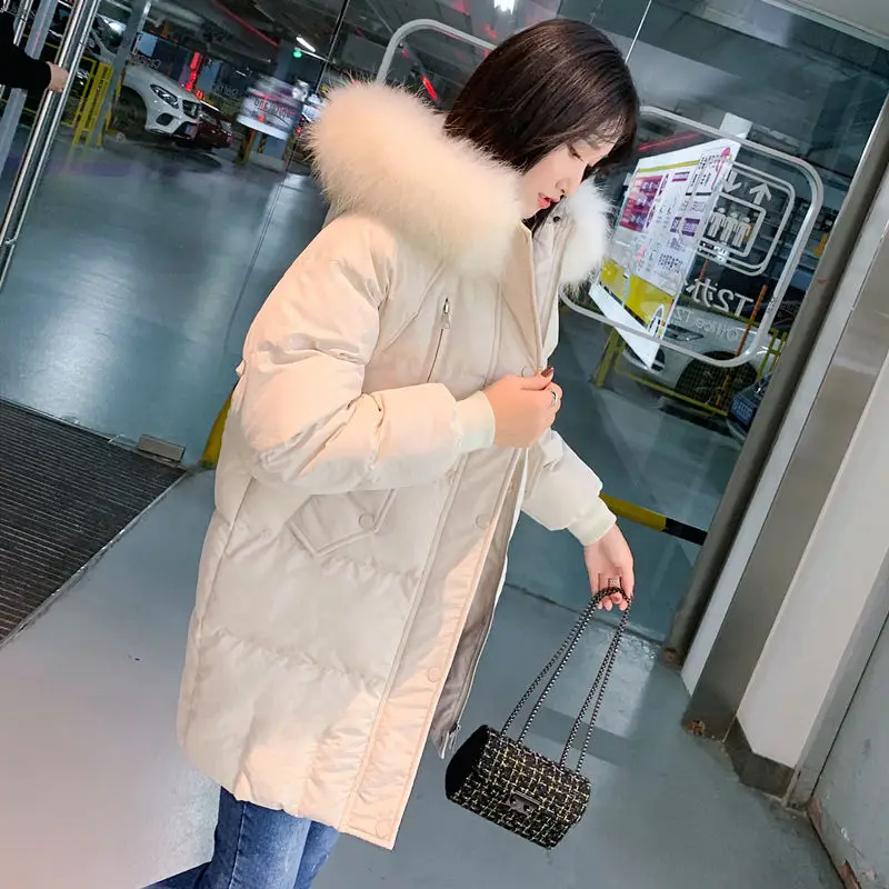 

2020 New Fashion Winter Parka Jacket Women Long Loose Hooded Women Bread Coat Padded Jacket Thick Warm Winter Women's Clothes