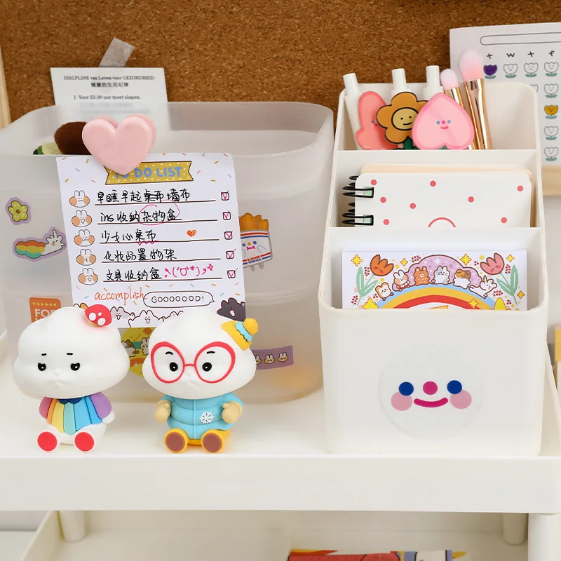 INS Настольный милый ящик для хранения косметики органайзер пластиковая стойка