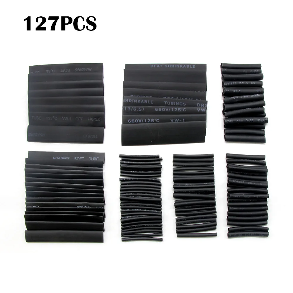 

Polyolefin Heat Shrink Tube Wire Cable Insulated Sleeving Assortment Kit Electrical Connection Waterproof Shrinkage Tubing Set