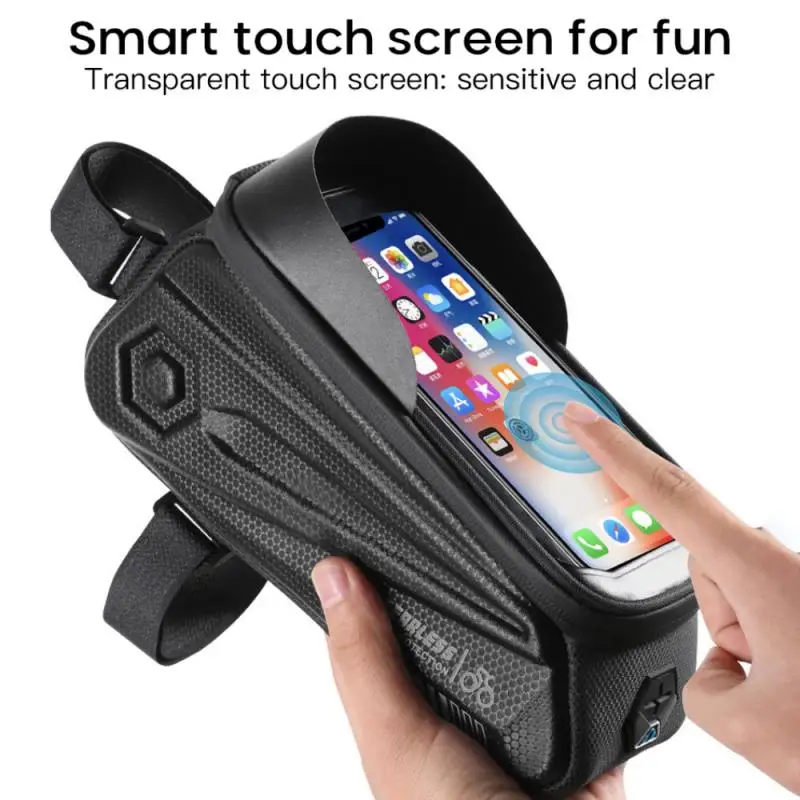 

Waterproof Bicycle Bag Cycling Front Frame Pouch Sensitive Road Bike Touchscreen Bag Phone Case 6.5-7.0 Inch Bike Accessories