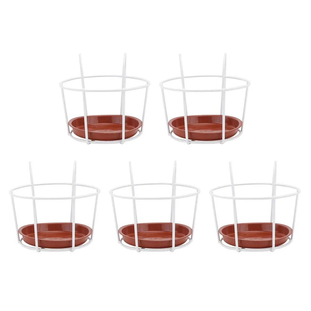 

5 Sets Balcony Flower Racks Hanging Plant Holder Flowerpot Storage Racks