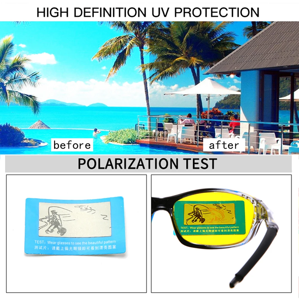 Поляризованные очки ночного видения для вождения Модные спортивные