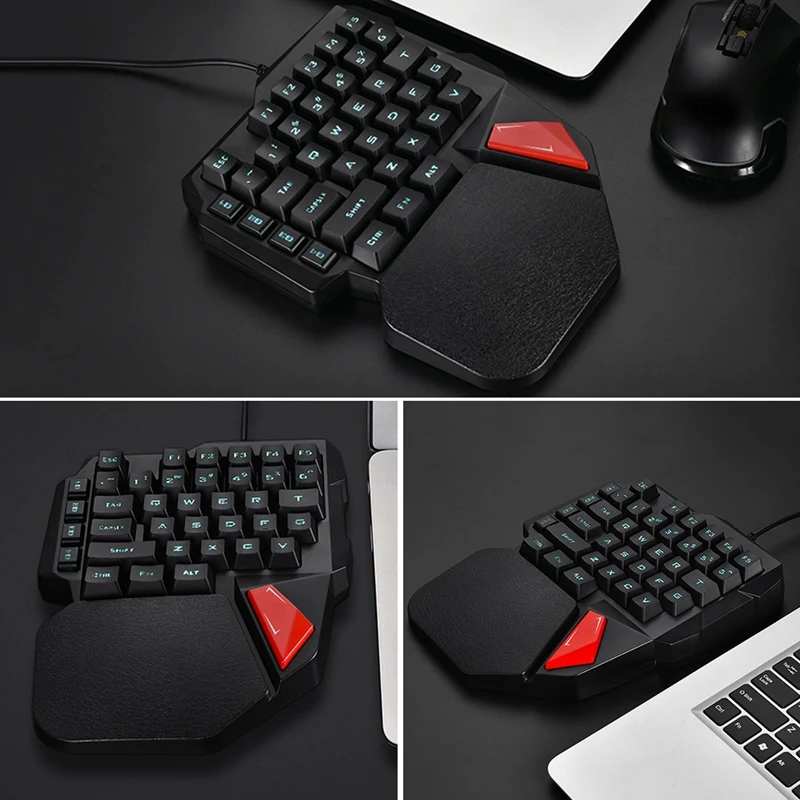 38-Key профессиональные Одноручные Usb Проводные игровые клавиатуры с подсветкой