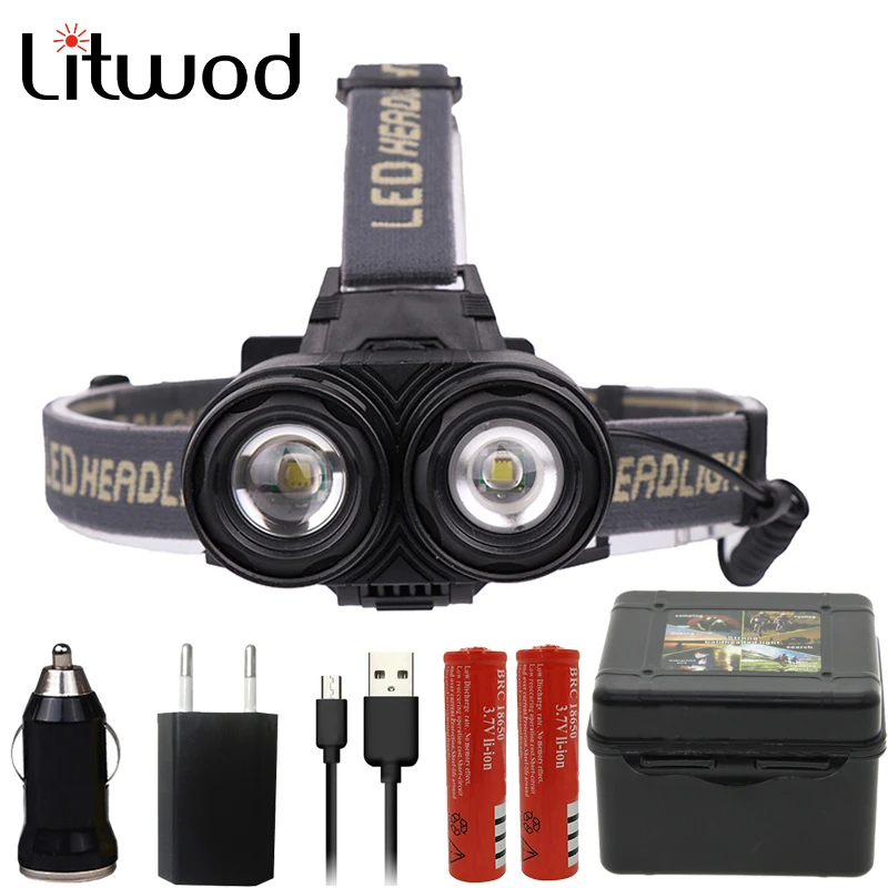 Светодиодный фонарь Litwod Z50 светодиодный для кемпинга 8000 лм|Налобные LED-фонари| |