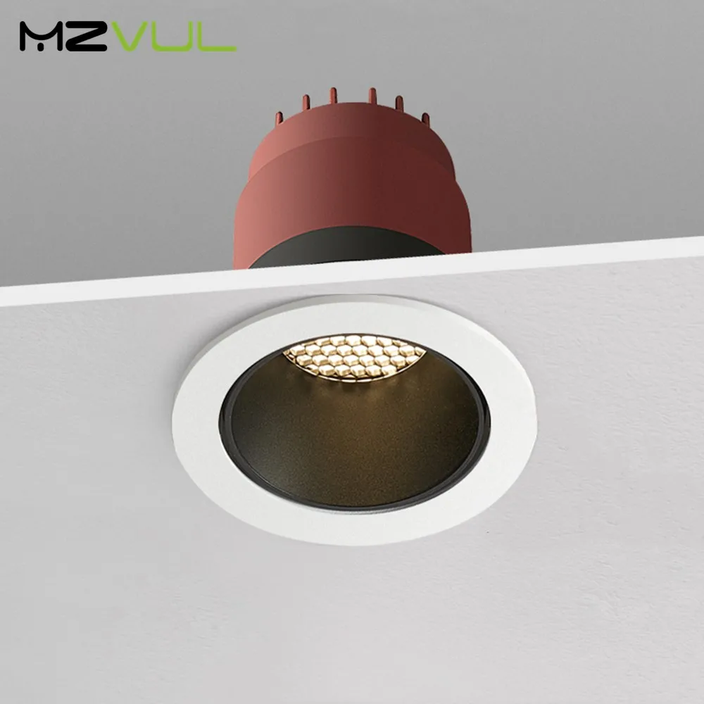 

Nordic LED Recessed spot light 15W 12W Anti Gare Downlight led living room spotlight AC220V 110V LED downlight for Indoor lights