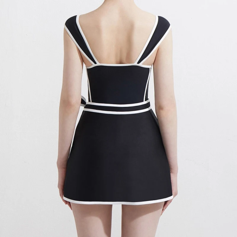 women one piece swimsuit 2021 brand big size vintage swim suit black skirt two underwire hot bathing push up 2021s floral cotton free global shipping