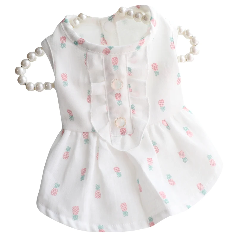 

Милое клубничное платье для собаки, летний костюм для щенка, юбка, платье для принцессы, наряд для йоркширского шпица