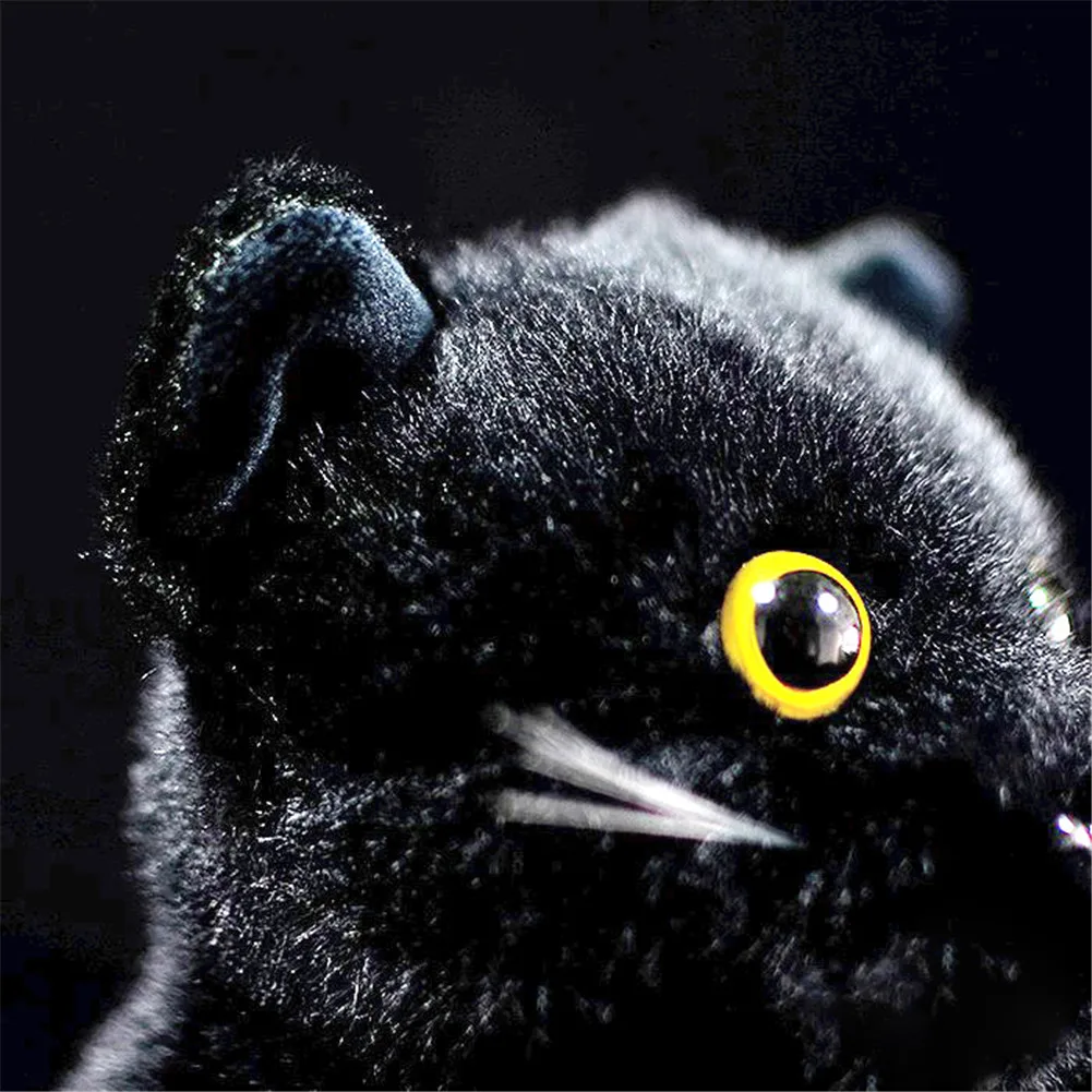 

Real Life Plush Cat Toy Simulation Black Cat Doll Cute Shorthair Cat Doll Chinese Rural Cat Plush Toy Simulation Animal