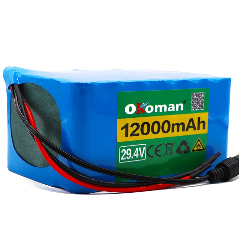 Okoman 7S5P 29.4V 12Ah lithium-ion battery pack 12000mAh bicycle scooter lightweight wheelchair battery+charger | Электроника