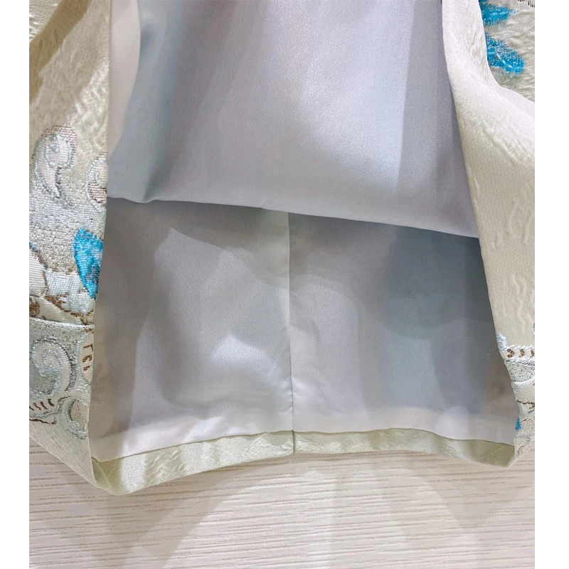 

2021 Summer Fashion Design Beading Flowers Print Sexy Dress Women Runway New Vintage Elegant Mini Dresses