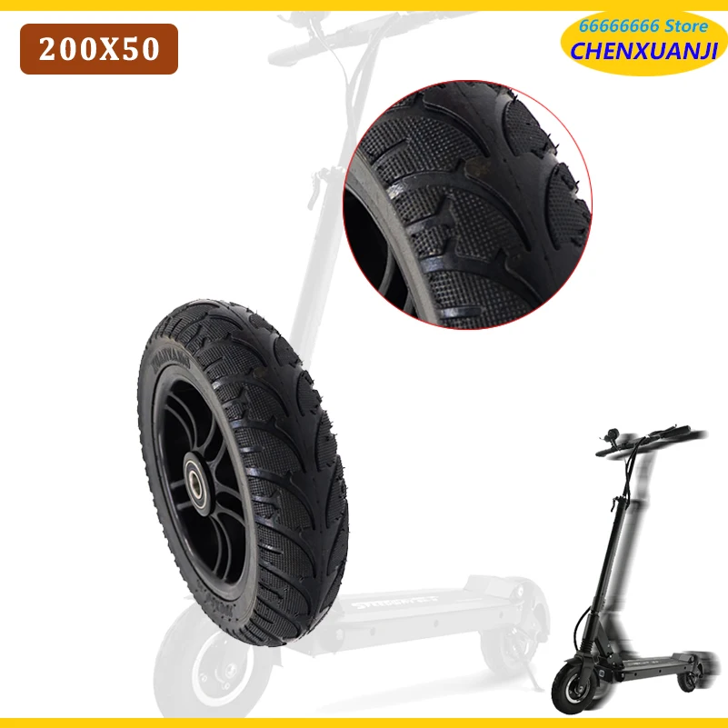

8 Inch Solid Tire with Plastic Hub for Electric Scooter 200x50 Solid Wheel Explosion-proof Puncture Proof Tubeless Tyre Parts