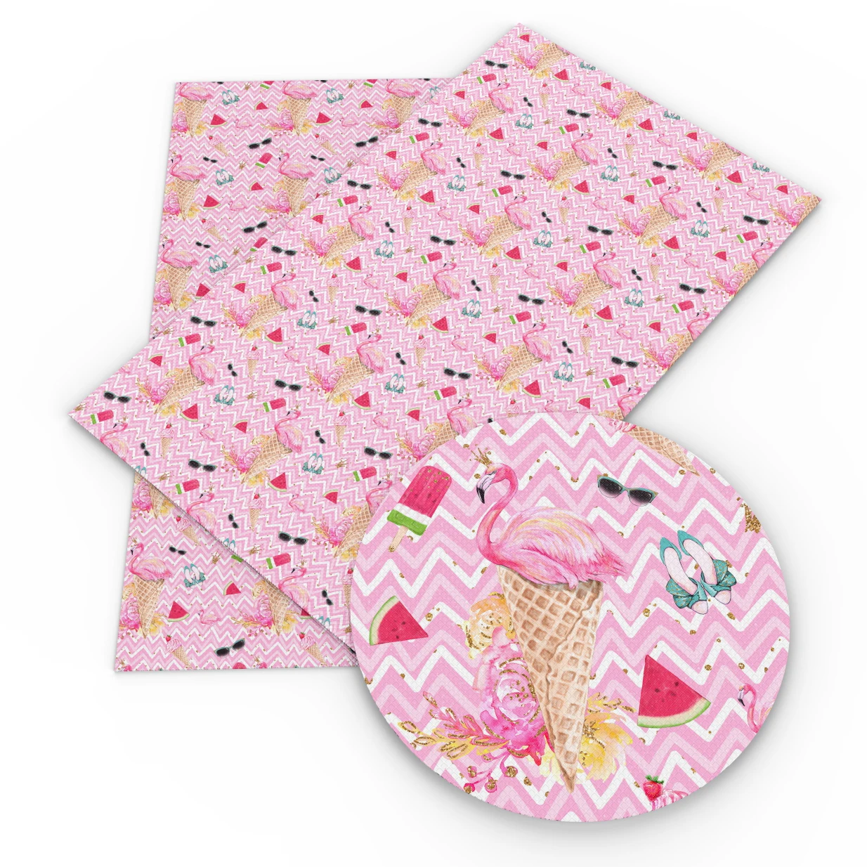 Хлопчатобумажная ткань с принтом фруктового Фламинго/стрейчевая Ткань для шитья