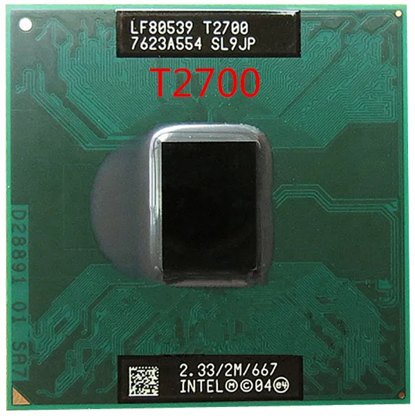 Free shipping Electronic Laptop CPU T2700 2.33/2M/667 SL9JP Official version scrattered pieces | CPUs