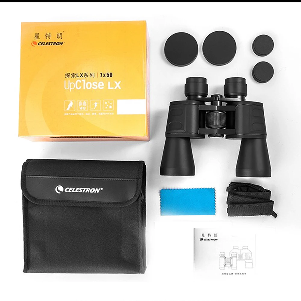 Бинокль Celestron UPCLOSE LX 7x50 для начинающих астрономический телескоп объектив 50 мм