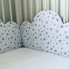 Бампер для детской кроватки в форме облаков, мягкие хлопковые бамперы для новорожденных, безопасные защита для кроватки для младенцев, удобные YBD017