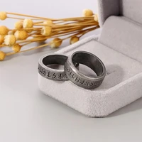 vintage silver color ring for men viking rune ring gadgets amulet gift