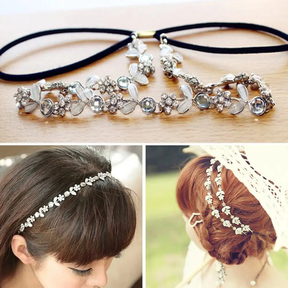 

Wedding Hair Accessories Crystal Diamond Headband Small Flower Headband Hair Accessories Korean bride Headdress Headbands