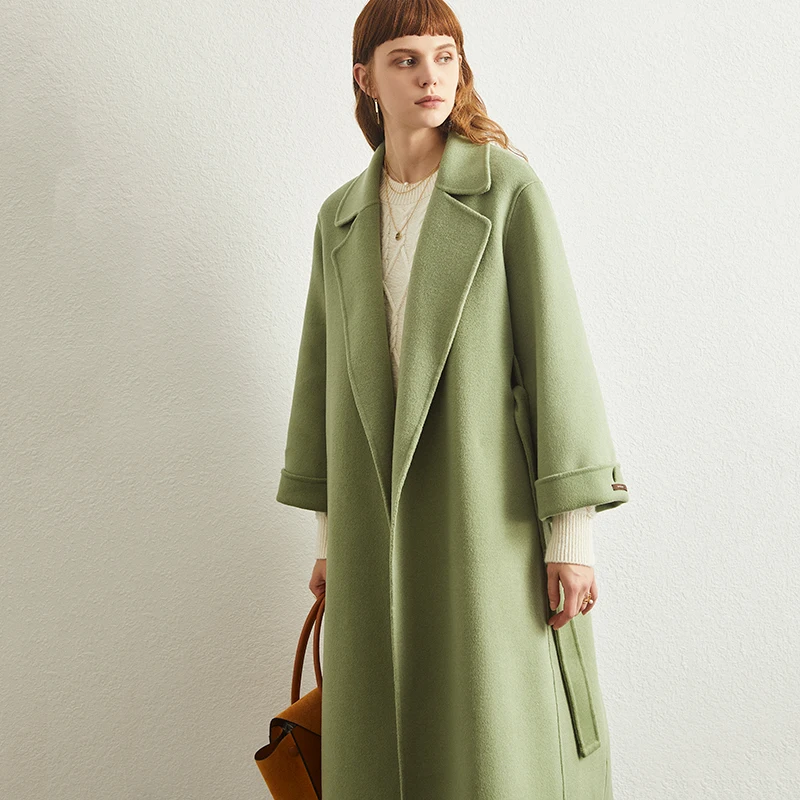 100% кашемировое пальто женское длинное высококачественное свободное