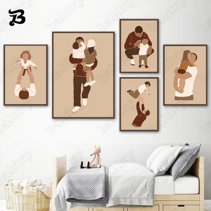 Картина на холсте для детской комнаты семейное искусство плакаты и принты