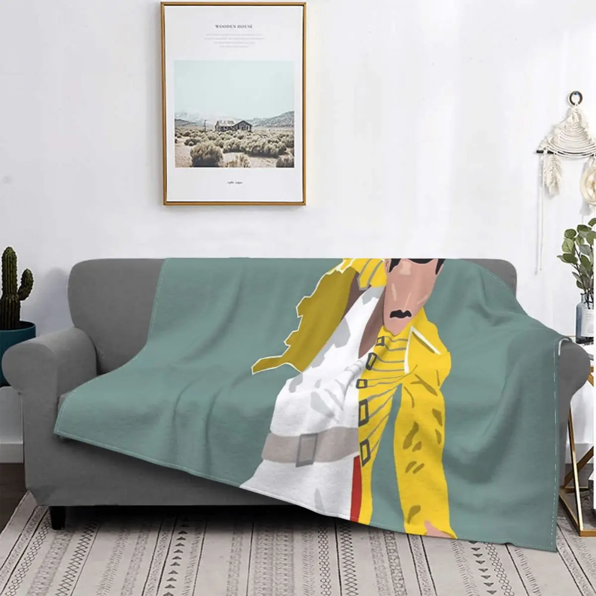 

Freddie Mercury-Manta a cuadros para cama, póster, manta a cuadros para sofá