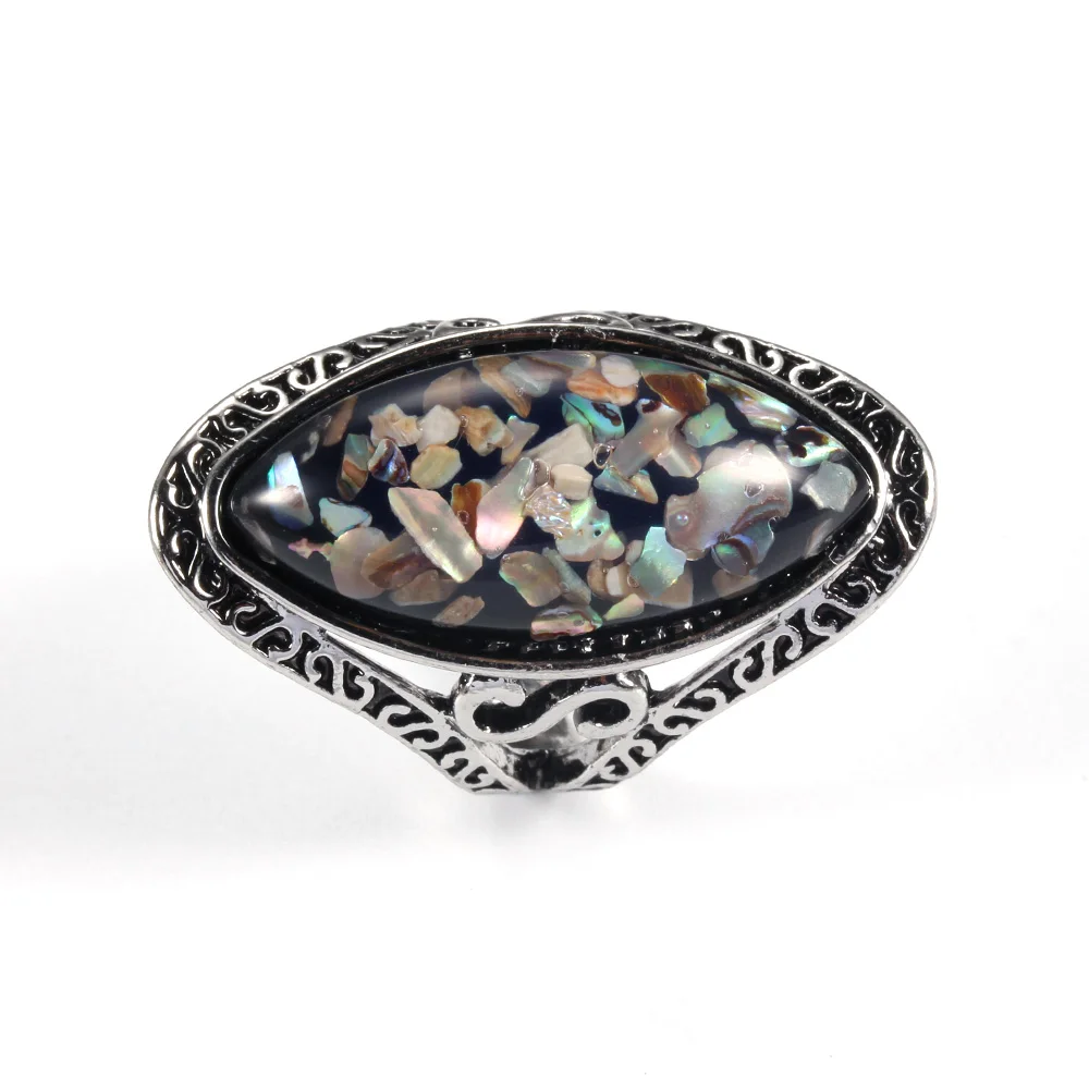 Женское Винтажное кольцо с металлической гравировкой и симфонической