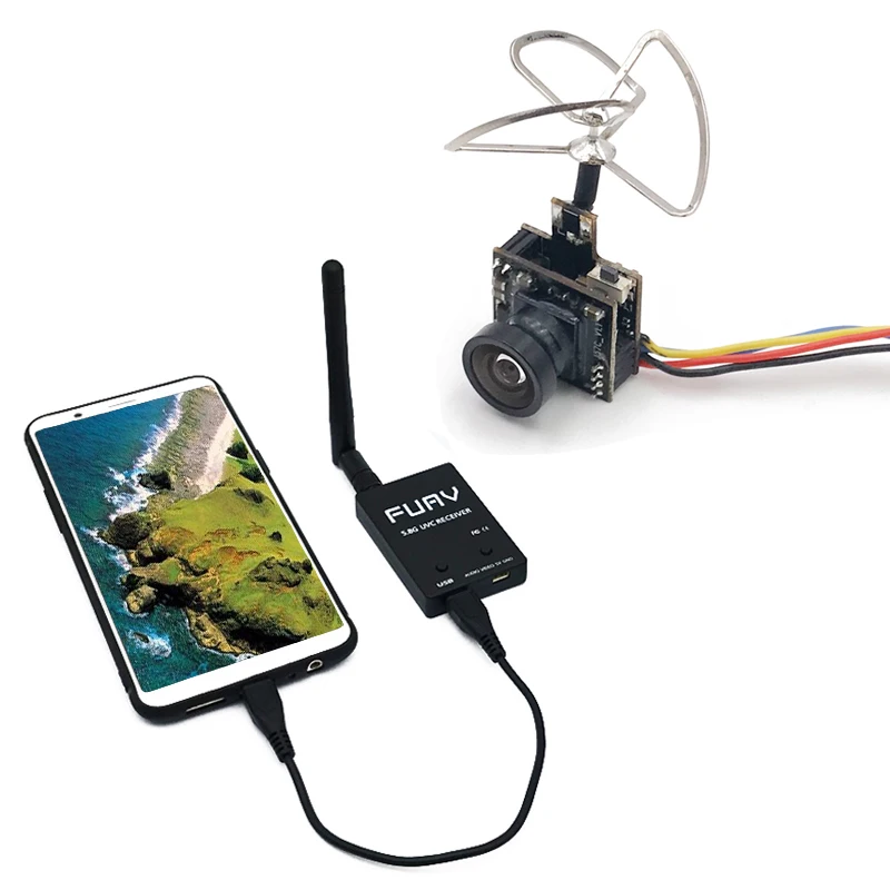 5 8G UVC приемник + 25 МВт/100 мВт 8 Г 48CH VTX 600TVL FPV Камера передатчик видеосигнала OTG