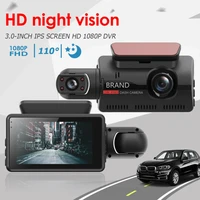 vehicle camera dual lens car dvr dash cam video recorder g sensor 1080p front and inside camera