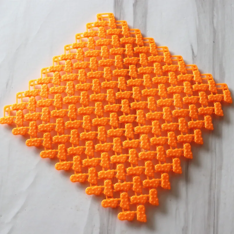 Orange Новые Mrosaa анти-скольжения Ванная комната мягкому ковру Пластик Magic лоскутное лобзик для нарезки напольного покрытия головки Стекло двери BathtubToilet поставить коврик в стиле "cделай cам" - Цвет: Orange