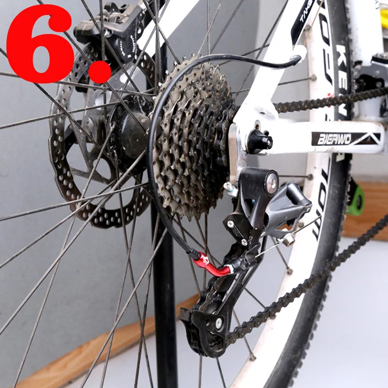 MUQZI Road Foldable Bicycle After The Wire Conduit Aluminum Alloy Tube Extension Tube Rear Derail Line Bent Pipe