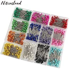 100 шт.кор.булавки для шитья круглая жемчужная головка игла для лоскутного шитья Свадебный корсаж прямые булавки DIY Инструменты для квилтинга и шитья