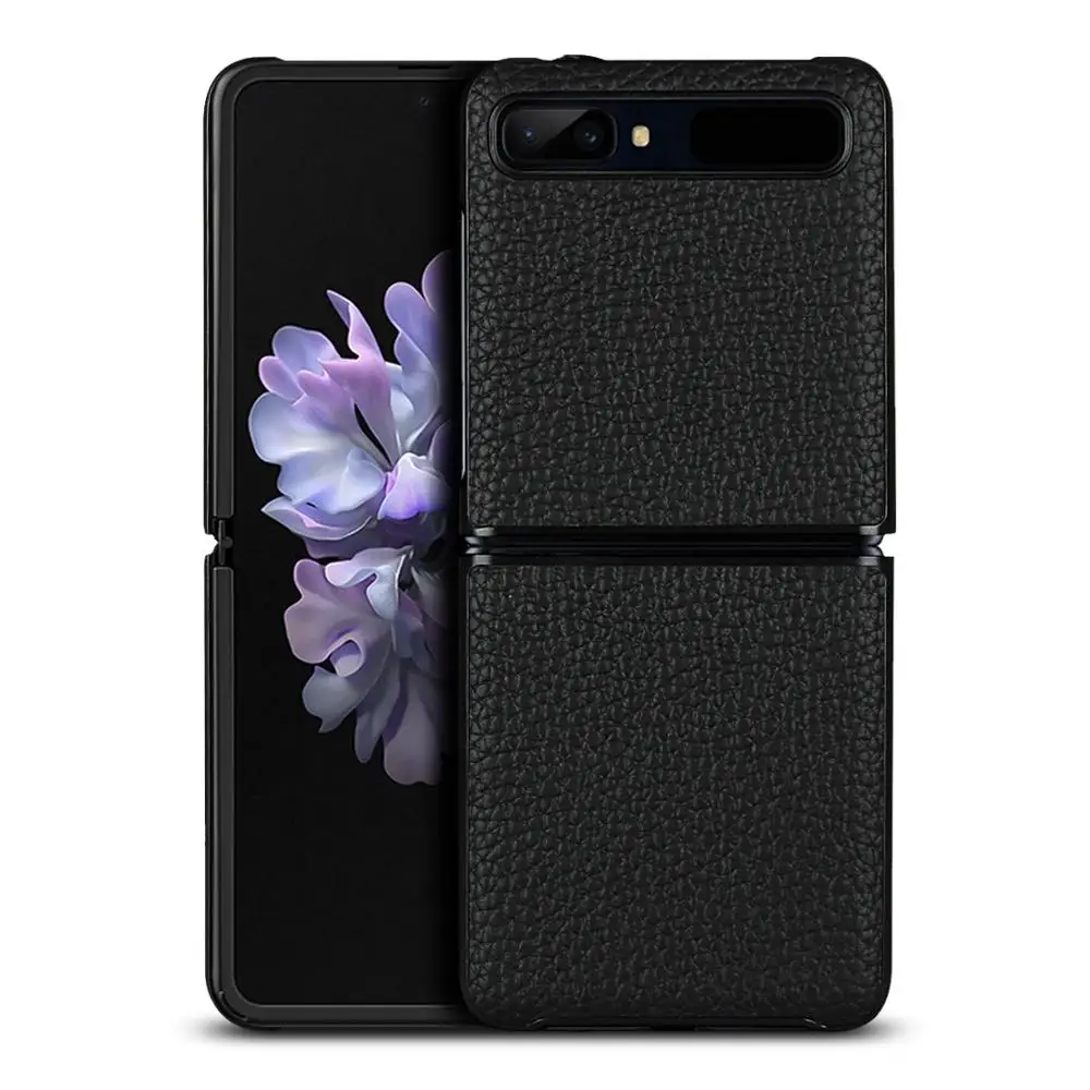 Для Samsung Galaxy Z Флип-кейс роскошный бизнес анти-осенний складной кожаный чехол для
