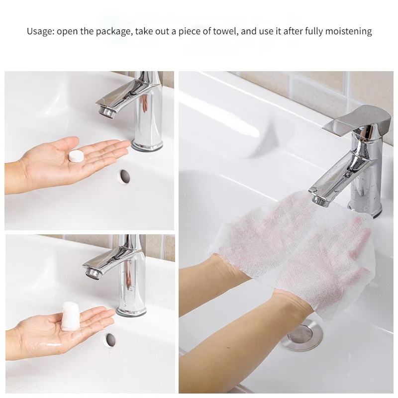 20/50 шт./лот мини сжатые полотенца одноразовые капсулы полотенце Волшебный уход за
