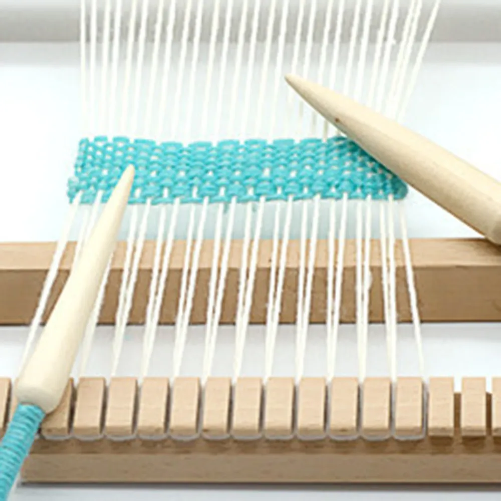 Шерстянные короткие стержень для рукоделия, вязания инструменты Diy инструмент для плетения деревянная пробка трикотажный свитер палантин палка одна осветительная головка, твердый деревянный коврик