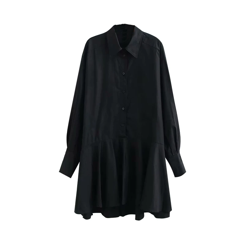 Женское Плиссированное Платье рубашка белое повседневное офисное платье мини с