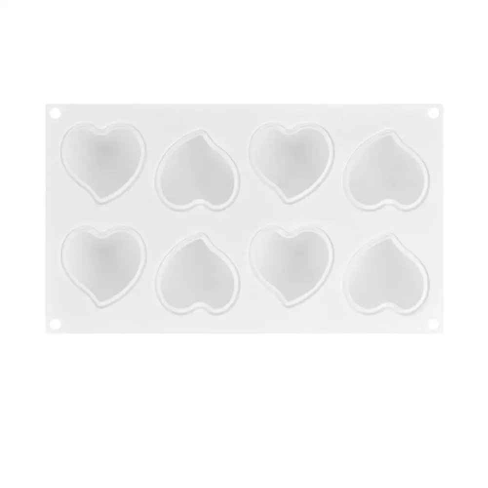 8 полостей 3D в форме сердца силиконовая форма для свадьбы на День святого