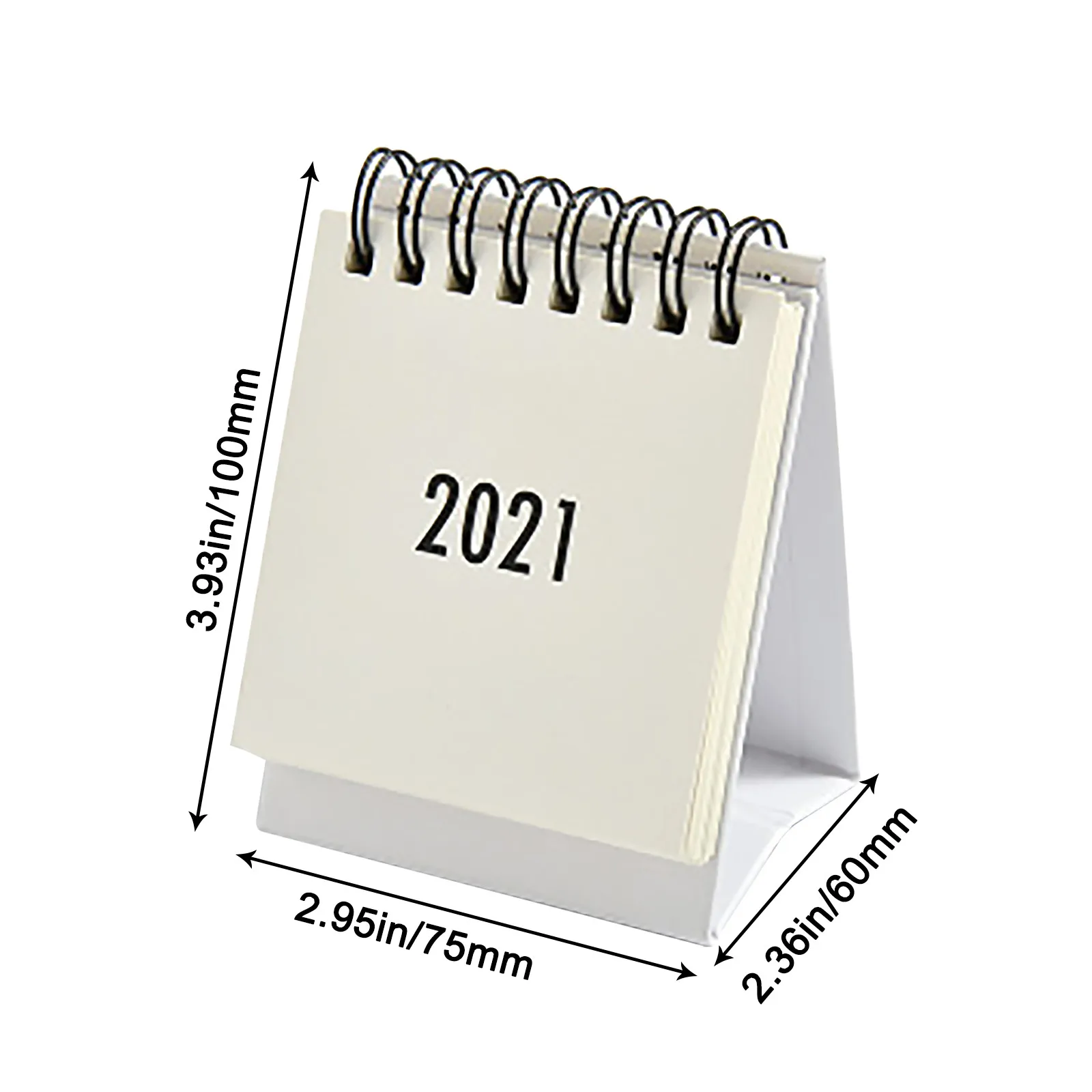 

2021 Mini small Desk Calendar DIY simple solid color Portable Desk Calendar Daily Schedule Planner from this month to 2021.12