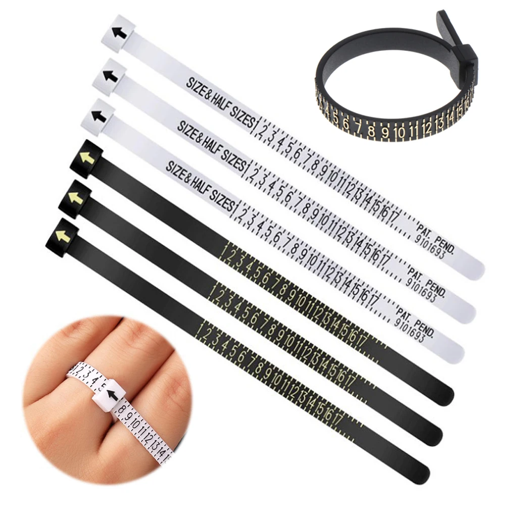 

Men and Womens White/Black UK/US/EU/JP Sizes A-Z Wedding Ring Band Finger Gauge Genuine Tester Ring Sizer Measure