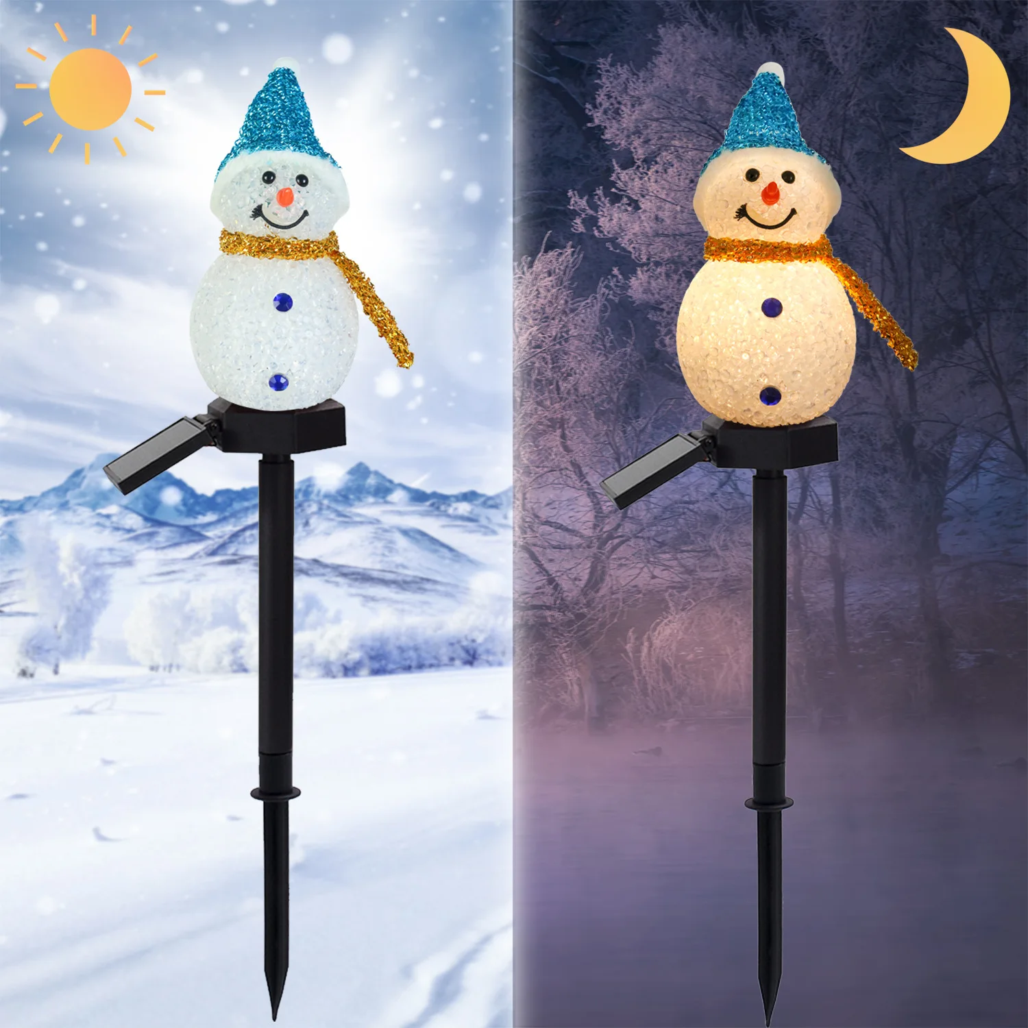 Outdoor Snowman Solar Led Light Fairy Lights Xmas Series Cartoon Christmas Lawn Lamp Garden Decoration New Year | Лампы и освещение