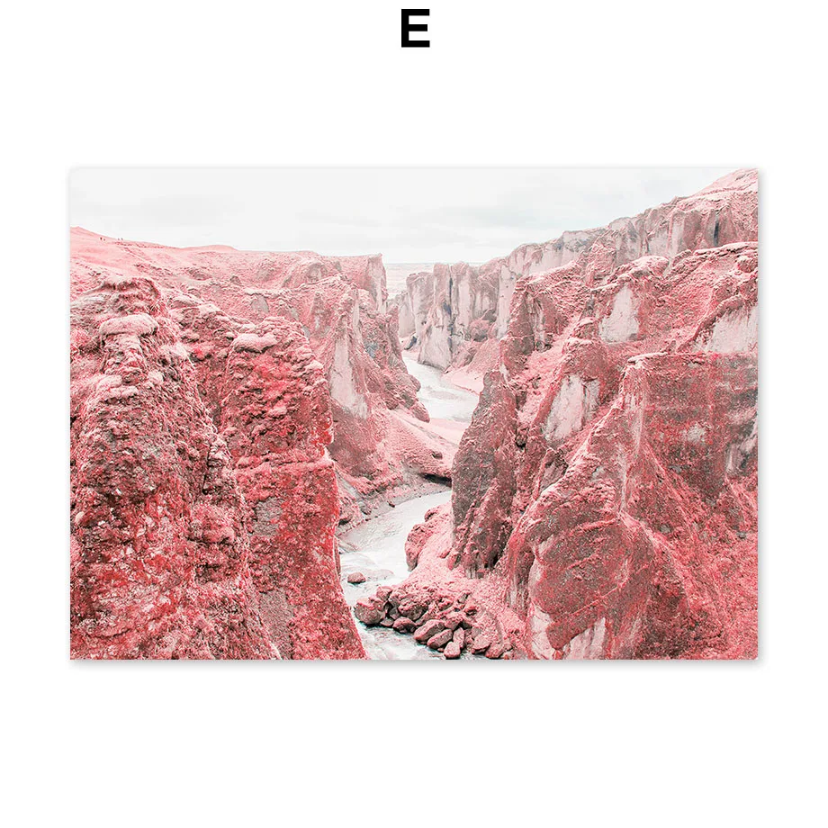 

Peony Mountain Ferry Girl Landscape Canvas Painting Wall Art Prints Poster Picture for Gallery Living Room Interior Home Decor