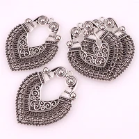 6pcslot charm pendant filigree connectors wraps metal diy charms for jewelry making handmade crafts 3748mm earring accessories
