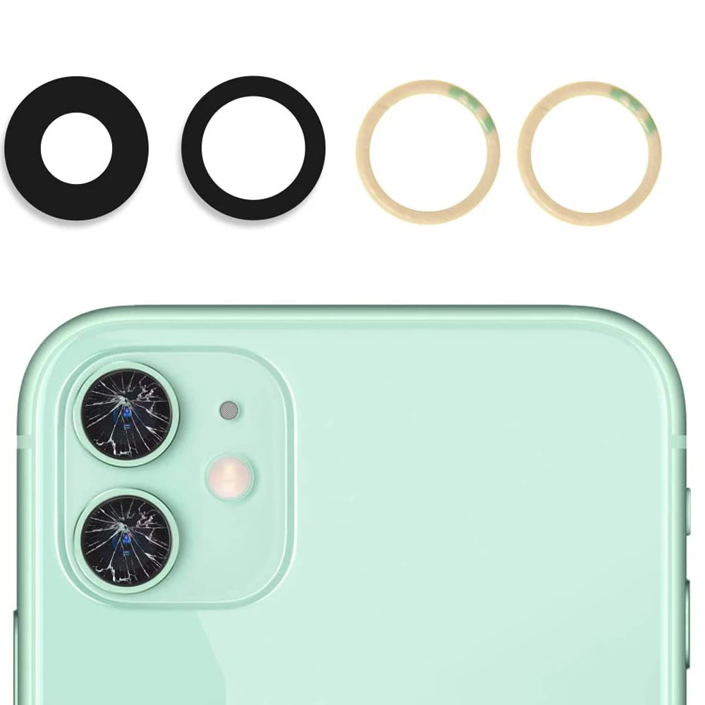 Крышка объектива задней камеры для iPhone 6 6S 6SP 7 7P 8 Plus X XR XS 11 12 Pro Max с клеем и