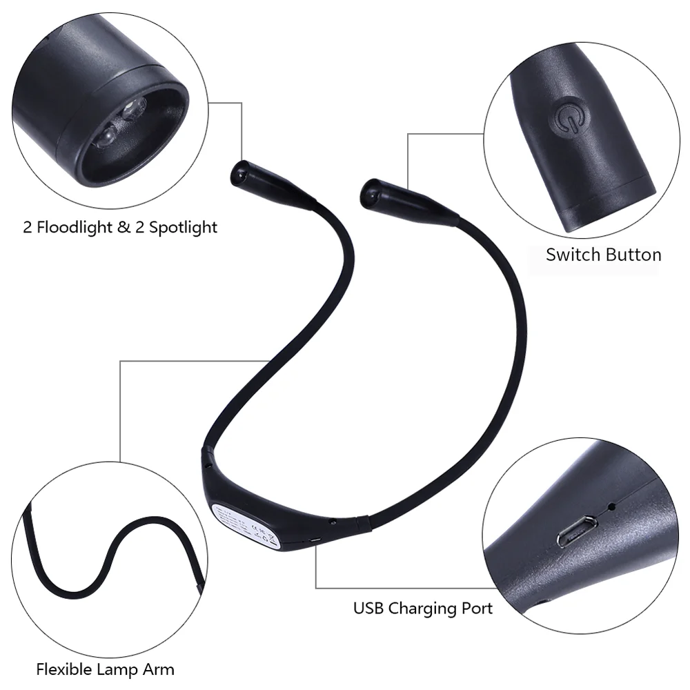 Светодиодный GLE 2021 книга светильник Перезаряжаемые настольная лампа Новинка