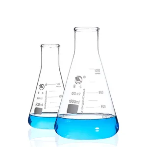 Стеклянная коническая колба из боросиликатного стекла, Erlenmeyer большого размера, 50 мл, 100 мл, 150 мл, 200 мл, 250 мл, 500 мл, 1000 мл, 1 шт.